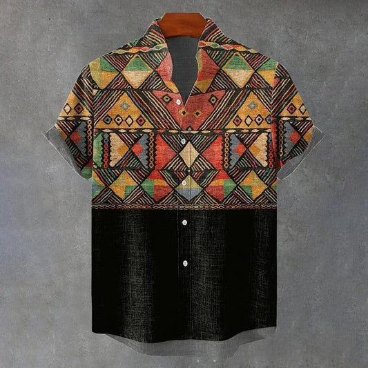 Men's Hawaiian Short-Sleeved Shirt - Bamboo Hemp