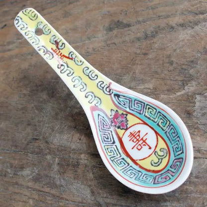 1970s Vintage Pastel Ceramic Soup Spoons