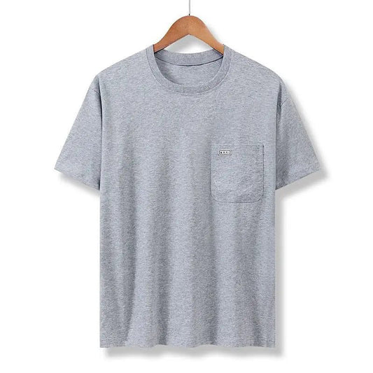 Men's Casual Cotton Pocket T-Shirt - Summer
