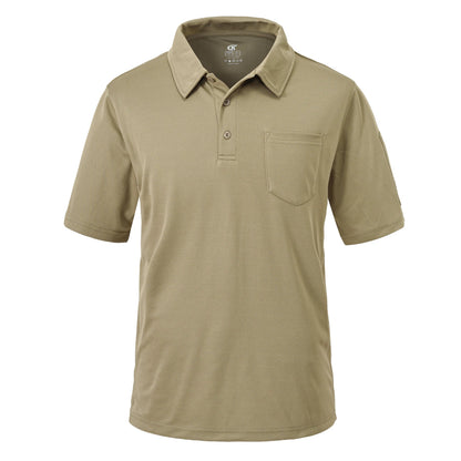 Men's Breathable Summer Polo Shirt with Pocket