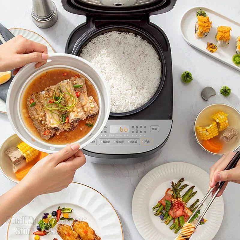 Compact 3L Nonstick Rice Cooker for Versatile Cooking
