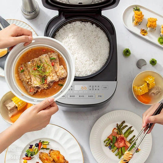 Compact 3L Nonstick Rice Cooker for Versatile Cooking