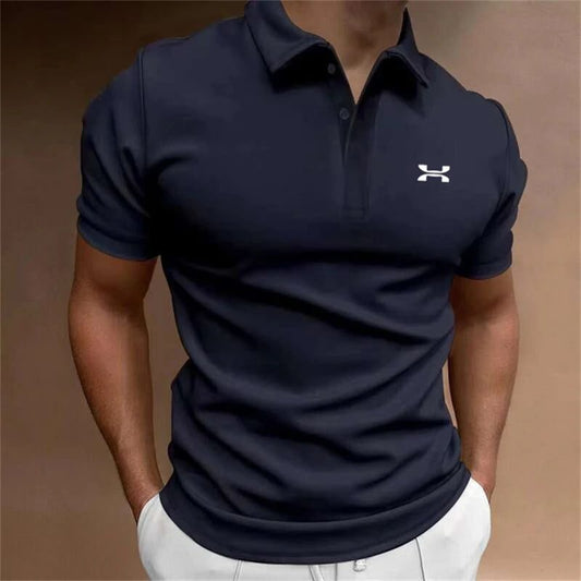 Men's Solid Color Polo Shirt for Golf