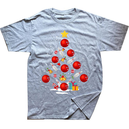 Funny Bowling Christmas T-Shirt for Men
