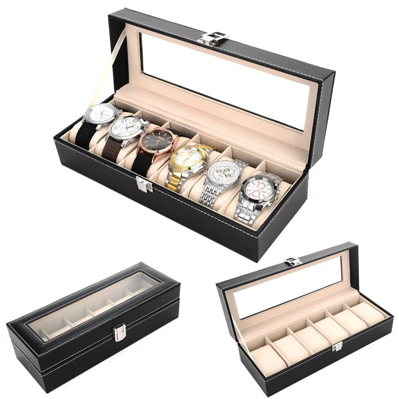 Travel Watch Organizer Case with Jewelry Storage