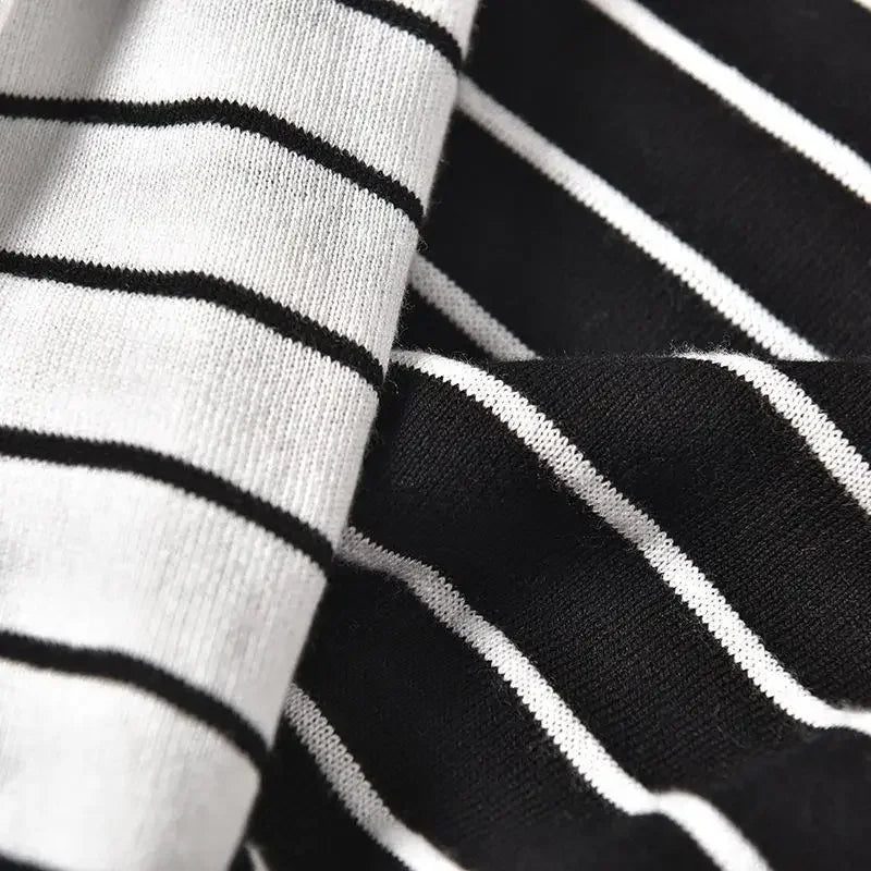 Women's Striped Silk Cotton Loose T-Shirt