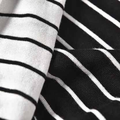 Women's Striped Silk Cotton Loose T-Shirt
