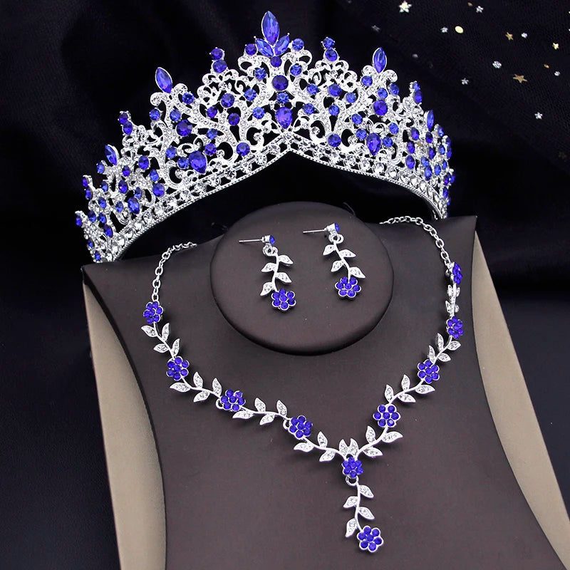 Elegant Baroque Bridal Crown Jewelry Set