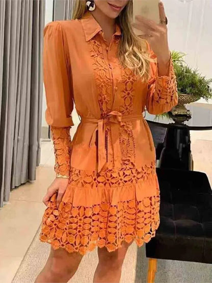 Trendy Y2K Floral Lace Mini Dress Women