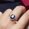 Elegant White Gold Sapphire Wedding Band