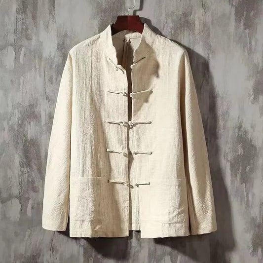 XXXL Plus Size Men's Linen Blouse Tops
