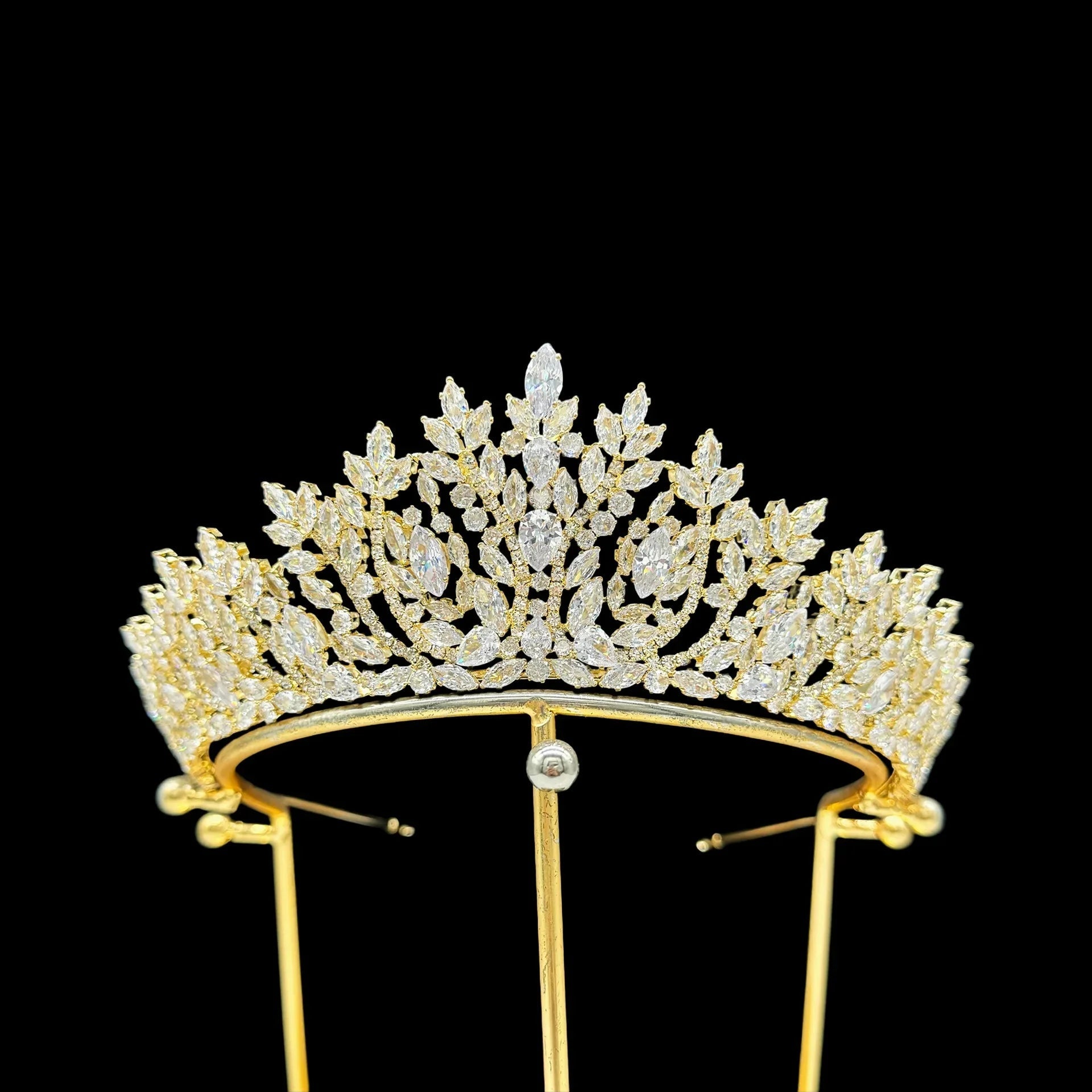 Elegant Silver Zircon Tiara for Brides