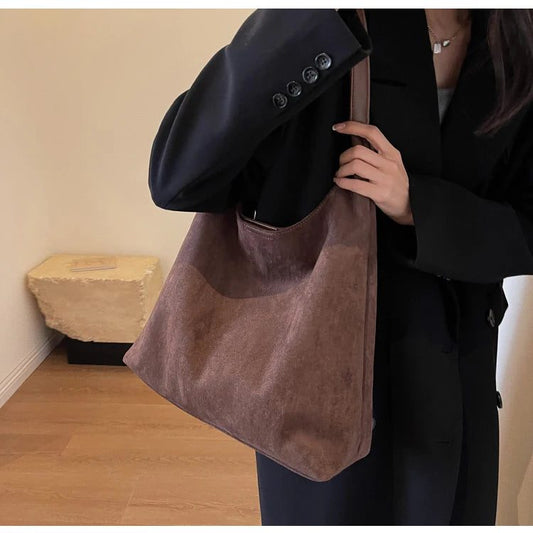 Luxury Suede Shoulder Tote Bags for Women