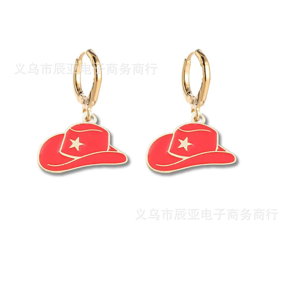 Trendy Western Cowboy Earrings for Beach Parties