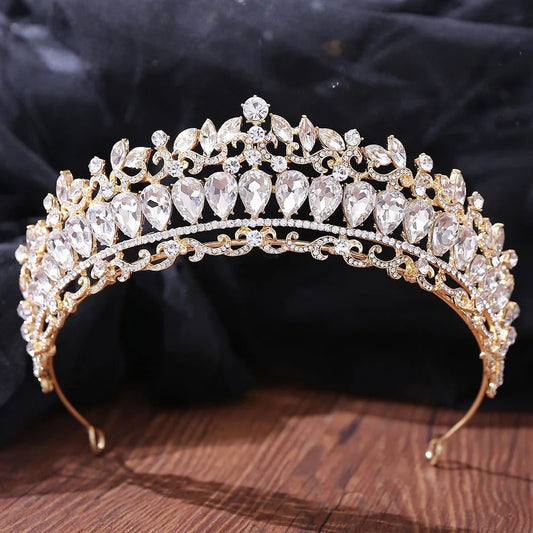 Luxury Crystal Tiara for Bridal Hair Jewelry