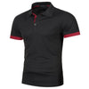 Lightweight Lapel Tshirts for Men | Black Red