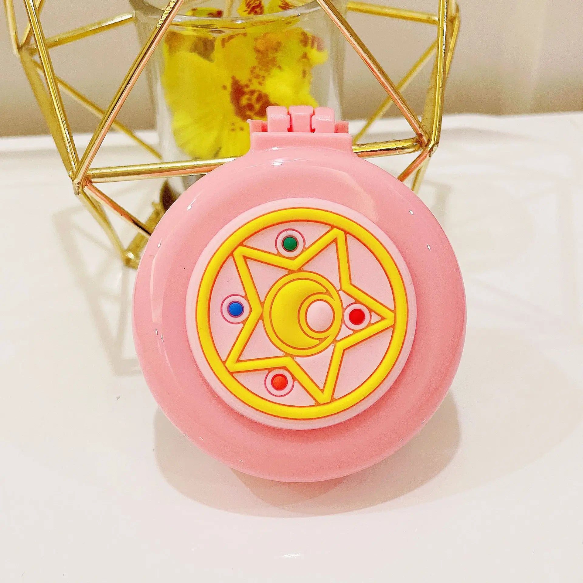 Portable Cartoon Folding Hair Brush with Mirror