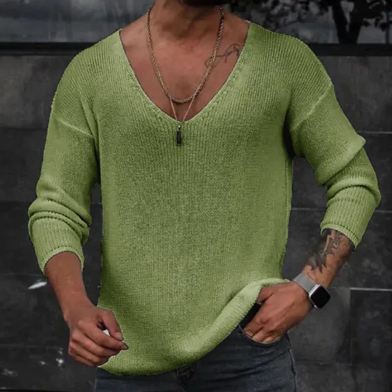 Men's Spring V-Neck Slim Fit T-Shirts