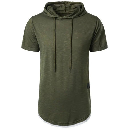 Lightweight Men's Short Sleeve Hoodie T-shirt