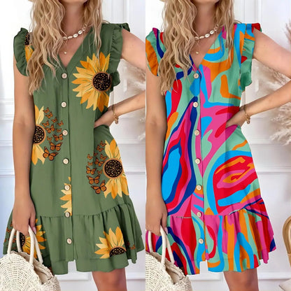 Trendy Boho Ruffle Summer Dresses for Women