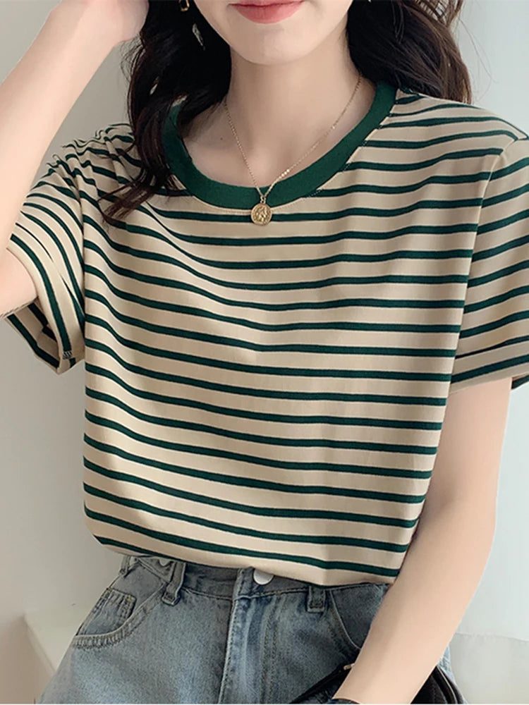 2024 Summer Women’s Striped Long Sleeve Tee