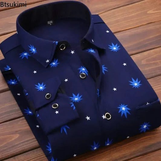 Men's Warm Flannel Plaid Dress Shirts