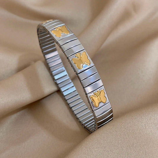 Vintage Waterproof Stainless Steel Heart Bangles