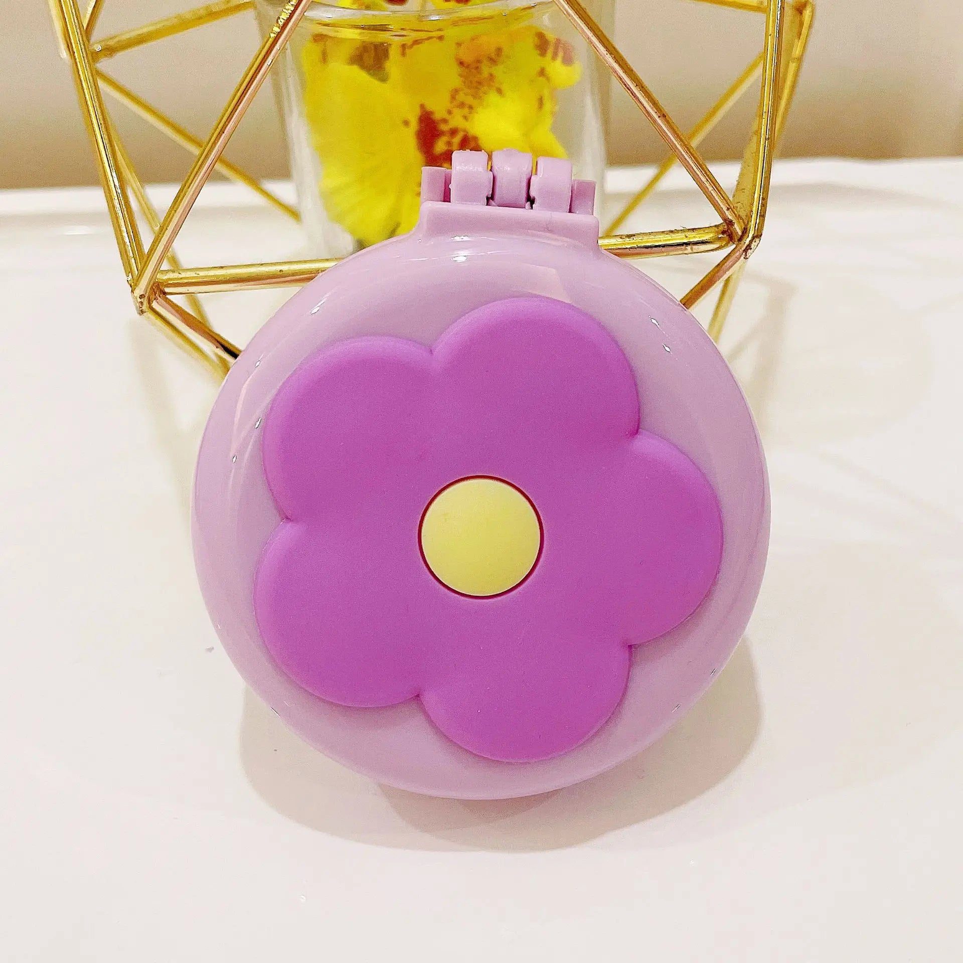 Portable Cartoon Folding Hair Brush with Mirror