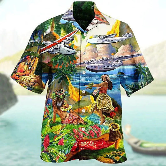 Trendy 3D Print Hawaiian Shirts for Men