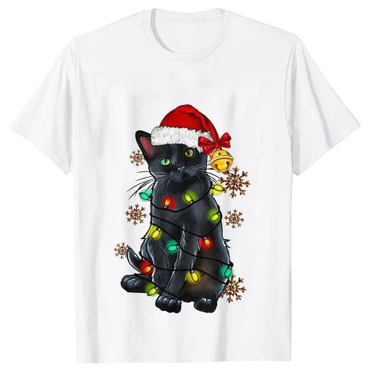 Funny Cat Christmas T-Shirt for Men