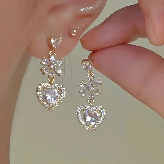 Elegant Double Pearl Dangle Earrings for Weddings
