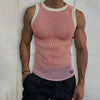 Men's Casual Mesh Sleeveless Knit Tank Top