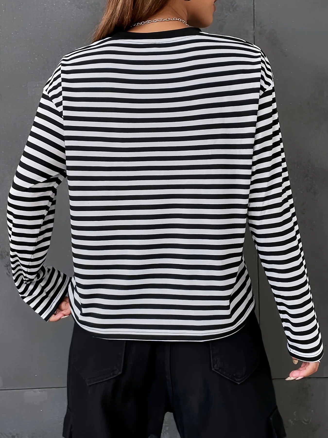 Women's Striped Long Sleeve Casual T-Shirt