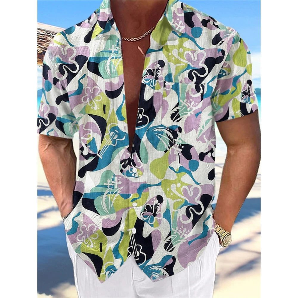 Men's Hawaiian Casual Shirt - Summer 3D Print