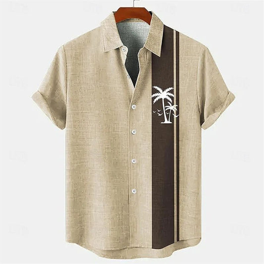 Men's Casual Short Sleeve Linen Shirt