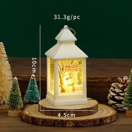 Small Snowman Christmas Table Lamp Decor