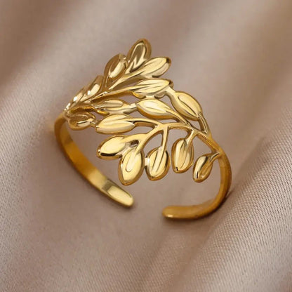 Waterproof Aesthetic Heart Gold Wedding Ring