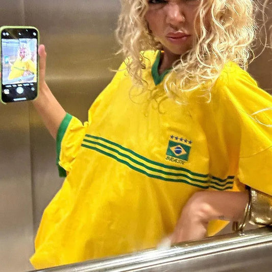 Stylish Yellow Oversized T-Shirt for Women