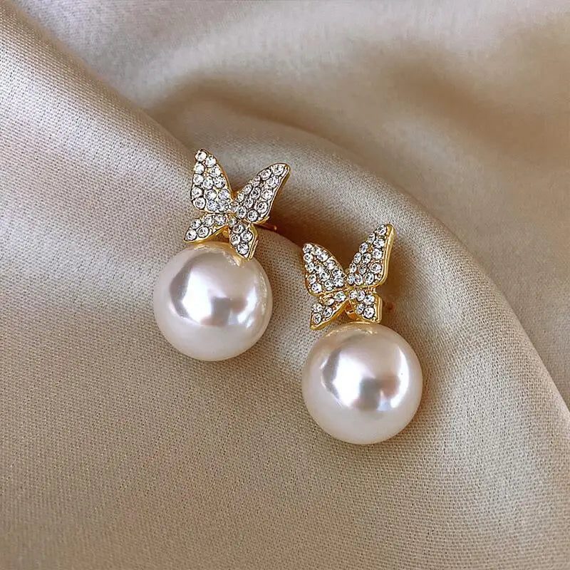 Elegant Imitation Pearl Dangle Earrings for Weddings