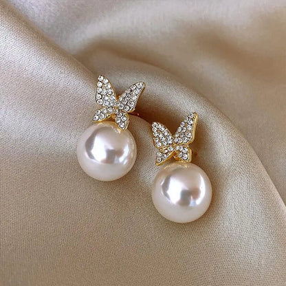 Elegant Imitation Pearl Dangle Earrings for Weddings