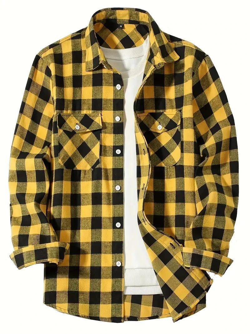Classic Plaid Flannel Shirt for Men