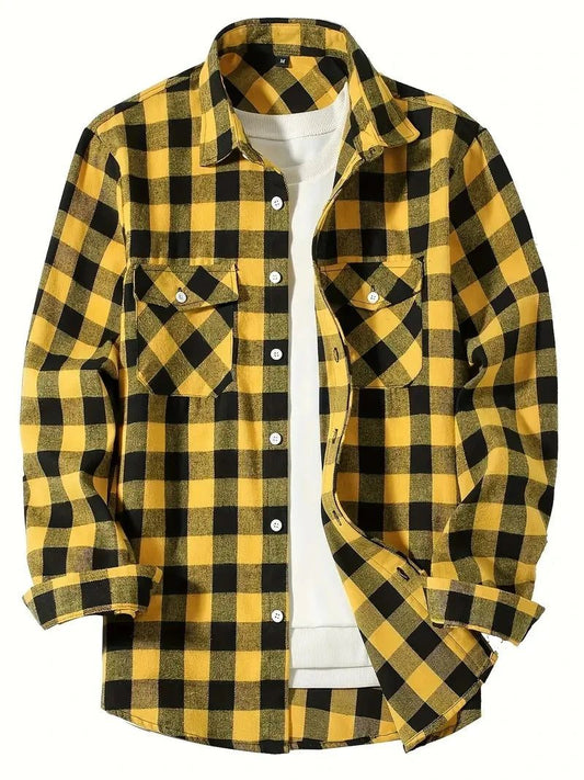 Classic Plaid Flannel Shirt for Men