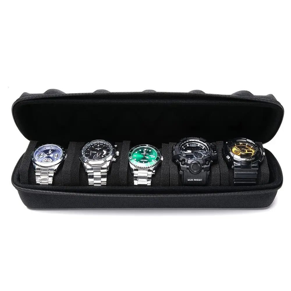 Portable Watch Travel Case with 5 Slots