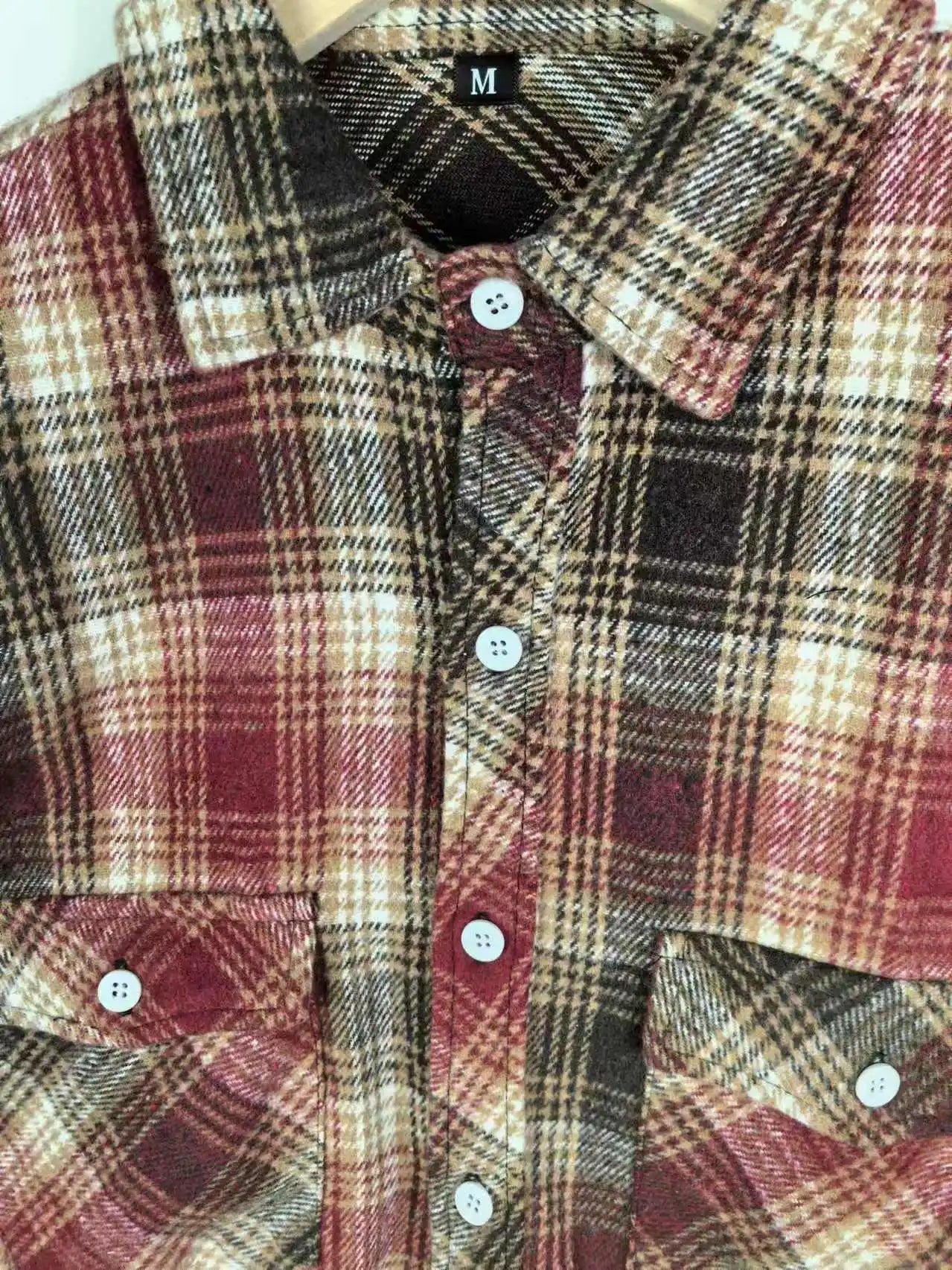 Men's Autumn Plaid Flannel Shirt Casual