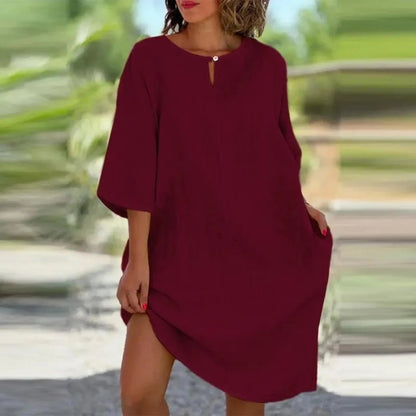 Trendy Cotton Linen Summer Dresses for Women