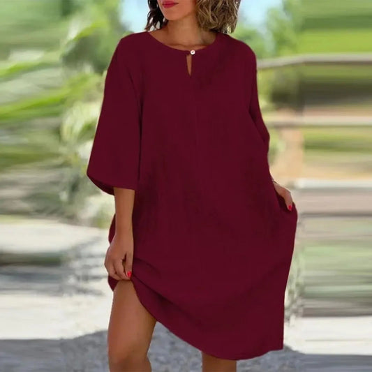 Trendy Cotton Linen Summer Dresses for Women