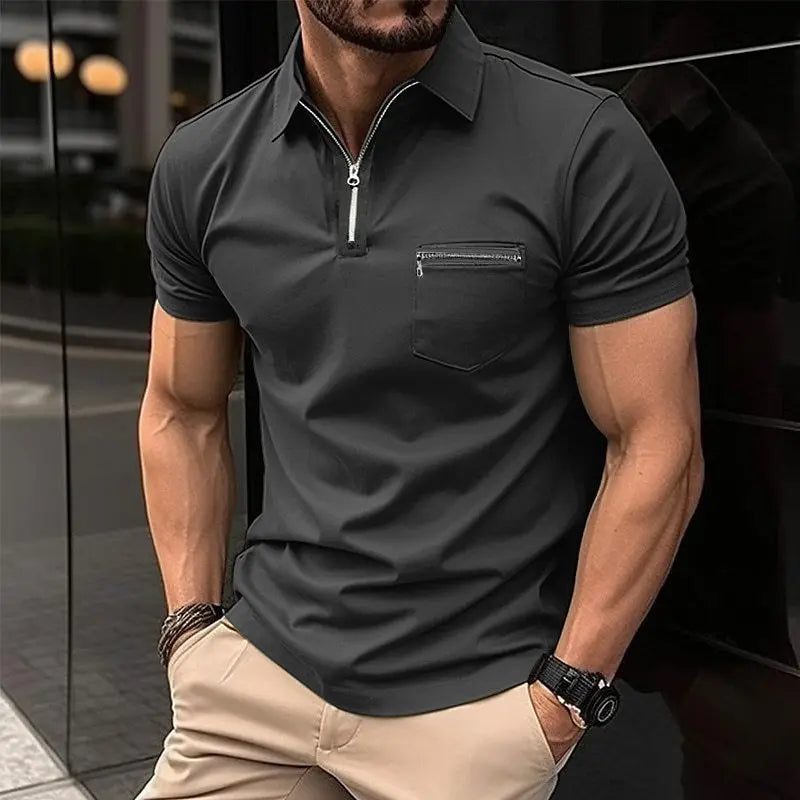 Men's Casual Short Sleeve Polo T-Shirt