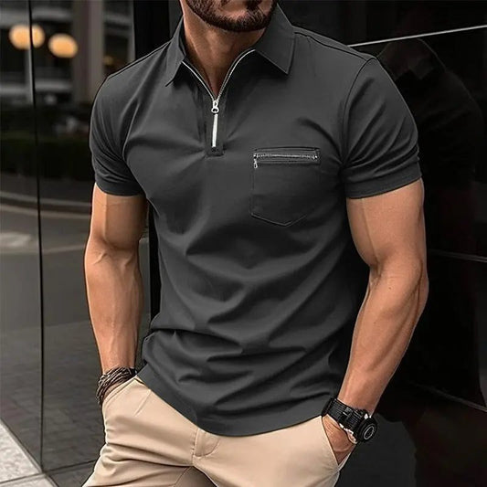 Men's Casual Short Sleeve Polo T-Shirt