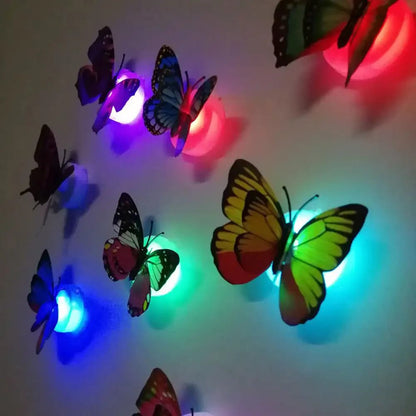 Colorful Double Layer Butterfly Wall Night Light