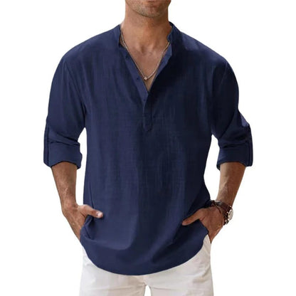 2023 Men's Breathable Linen Long Sleeve Shirt